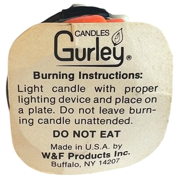 3 Vintage Halloween Candles Gurley Witch & Cauldron Ghost in Pumpkin Black Cat - Picture 5 of 12